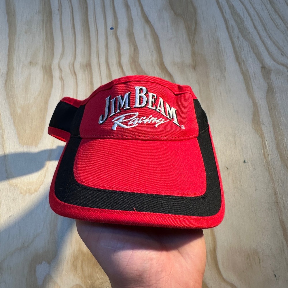 Style Master Jim Beam Racing Robby Gordon Motorsports Red Black Visor Hat OSFM